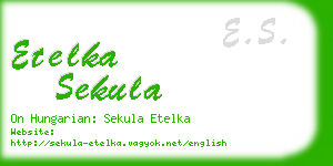 etelka sekula business card